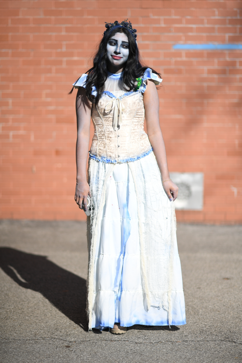 This student put so much effort into her stunning costume -- a beautiful corpse bride. 