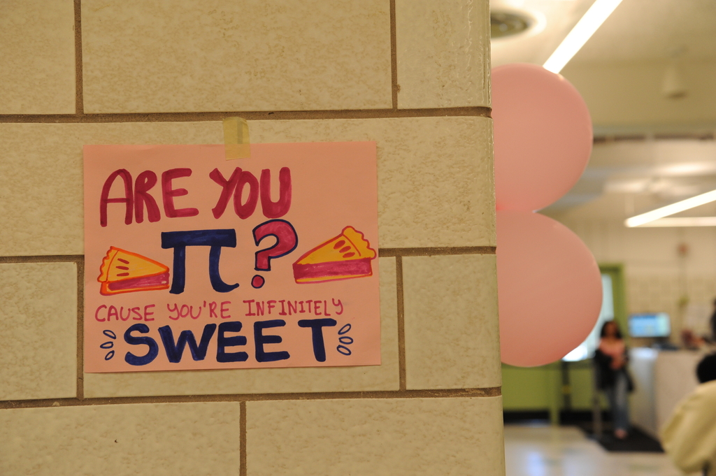 Witty signs like this were found throughout all of the school's halls on Valentine’s Day.