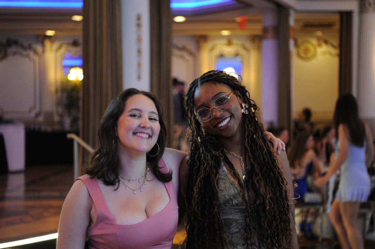 Tamar Levanon ’26 and Chloe Dunn ’26 enjoy the night together at the 2025 Junior Prom. 