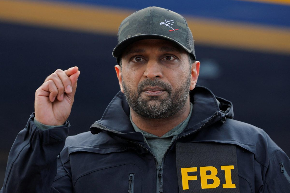 Pictured is the current FBI Director Kash Patel.  During a press conference in Ontario, California, United States, on January 23rd, 2026, Patel announced the apprehension of Ryan Wedding, a former Canadian Olympic snowboarder who was on the FBI's Ten Most Wanted Fugitive list. 