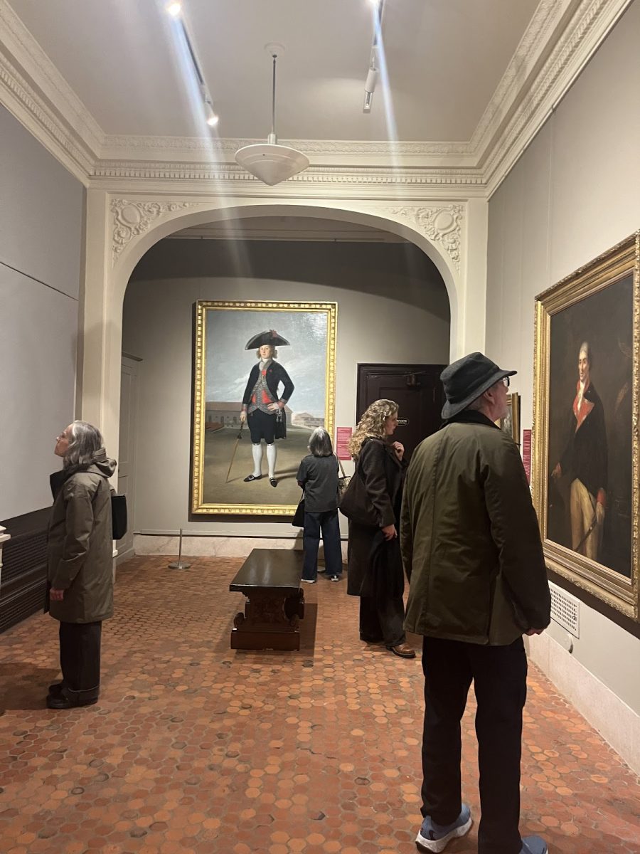 Here is a glance to the right upon stepping into the exhibit, with viewers whom are all engrossed in Goya’s works. 